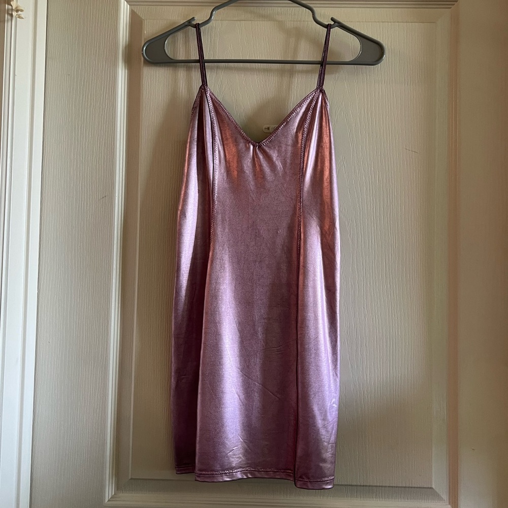 Shiny pink dress